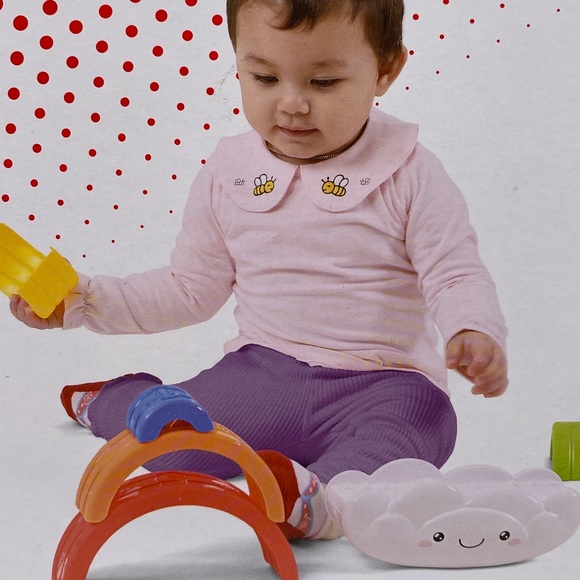 Play Right Rainbow Stacking Toy Develops Fine Motor Skills  Baby 6 Piece Set NEW - Picture 5 of 8